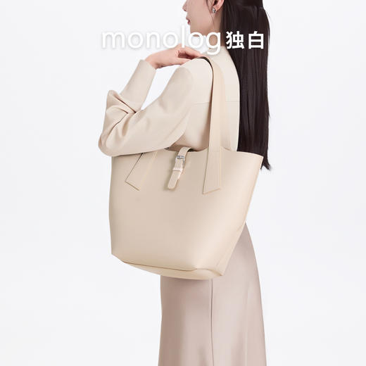 独白x卡拉羊大容量超轻托特超纤皮耐磨女士包包单肩手提包D4513 商品图9