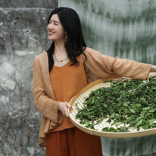 绽放旅行女装347朵/【甜茶系列·黄茶】砂洗苎麻茶染短开衫短外套限量 商品图0