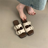 【秒！39抢2对！！夏日出街沙滩必备💃】韩式风拖鞋✨舒适又时髦，海边沙滩也能轻松凹造型！女士拖鞋 女夏外穿新款韩版法式复古仙女风 海边沙滩鞋平底勃肯拖鞋 商品缩略图1