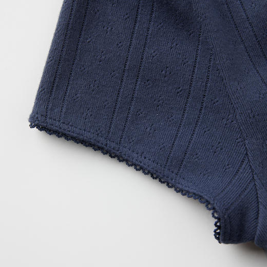 ROMI STUDIO“法式优雅”全棉坑条肌理花边方领短袖T恤 RWCRSM2756 商品图3