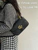 Gucci 双g 马蒙 中号 牛皮 黑金 斜挎包 商品缩略图2