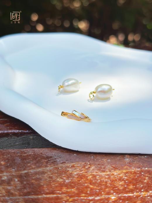 巴洛克珍珠贝母耳圈设计多用耳饰 商品图4