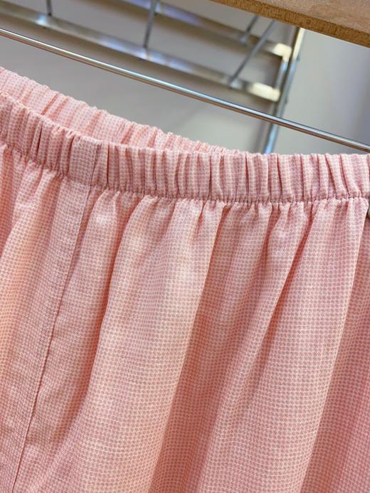 松植屋情侣款口袋小企鹅刺绣双层纱纯棉短袖长裤纱布睡衣套装男女款家居服 商品图3