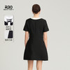 【破价】R30【蝴蝶结在逃公主】赫本风圆领短袖黑白拼接连衣裙收腰显瘦A字裙子 R25LF03009【现货】 商品缩略图3