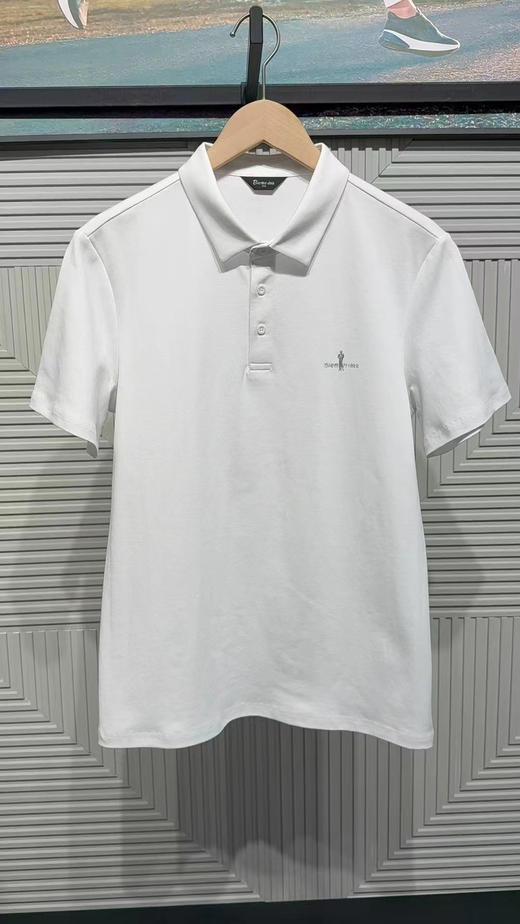 正品比音勒芬25夏季新款轻商务翻领polo衫

科技的面料，专业的加持，透气抗皱，

立体裁剪，修饰身形，商务运动自如切换，

黑，白两色，尺码m-3xl

原价2000➕ 商品图4