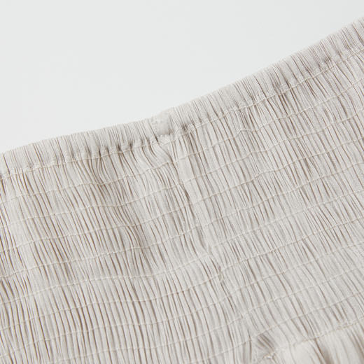 ROMI STUDIO 灵动优雅轻盈垂感  米白高腰百褶阔腿裤 RWCRX64060 商品图2