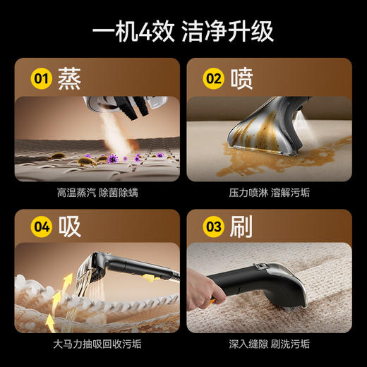 德尔玛布艺沙发清洁机吸尘一体洗地毯 商品图5
