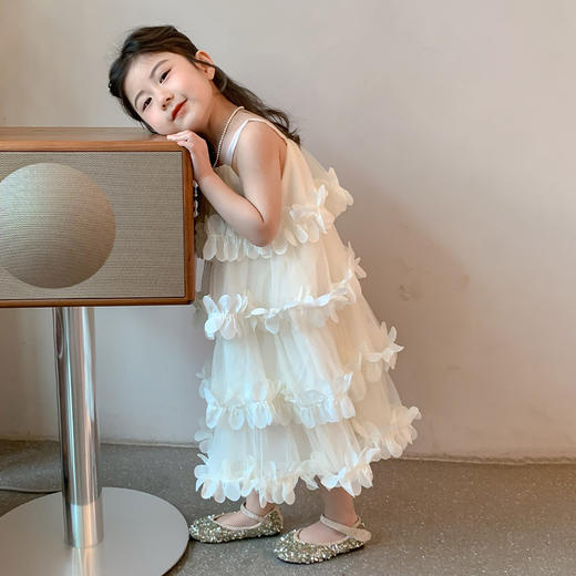 夏季公主吊带涟漪裙 潮流蓬蓬蛋糕裙 商品图0