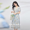 【专属特价】熙世界郁金香碎花连衣裙女2025年新款气质显瘦泡泡袖收腰裙子夏季 商品缩略图1