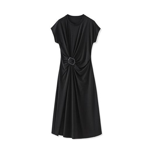 「高货wl」全新升级【铂金会员284/天猫379/差价95】(11747)洛诗琳赫本风立裁收褶连衣裙2025夏季修身显瘦休闲裙子wl11747 商品图4