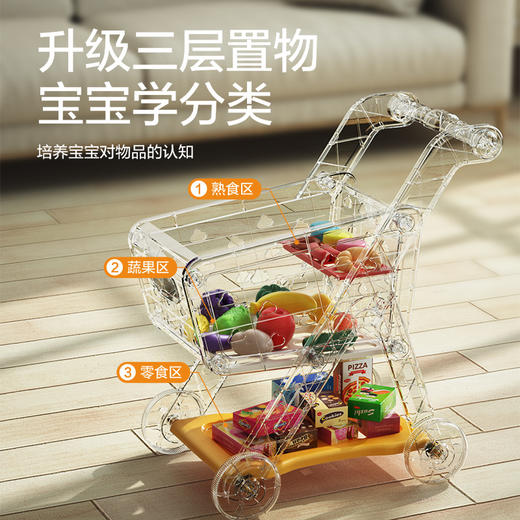 【宝宝必备🎁购物车🛒】过家家神器，收纳+分类+认知全搞定！🎁六一礼物佳选✨儿童购物车 小推车玩具 过家家仿真迷你宝宝六一生日礼物 商品图3