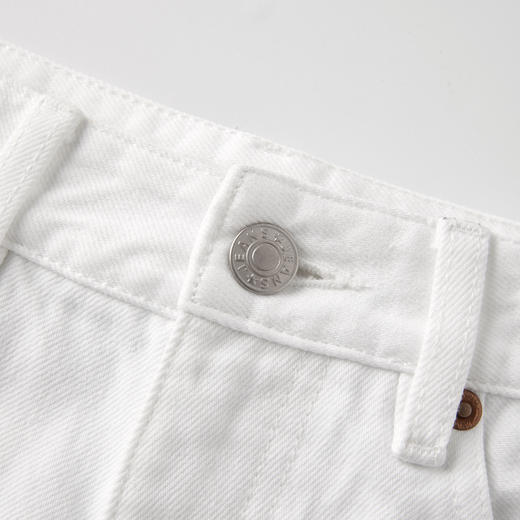 ROMI STUDIO 复古宽松环保水洗  白色全棉牛仔短裤 RWCRXD3375(现货) 商品图2