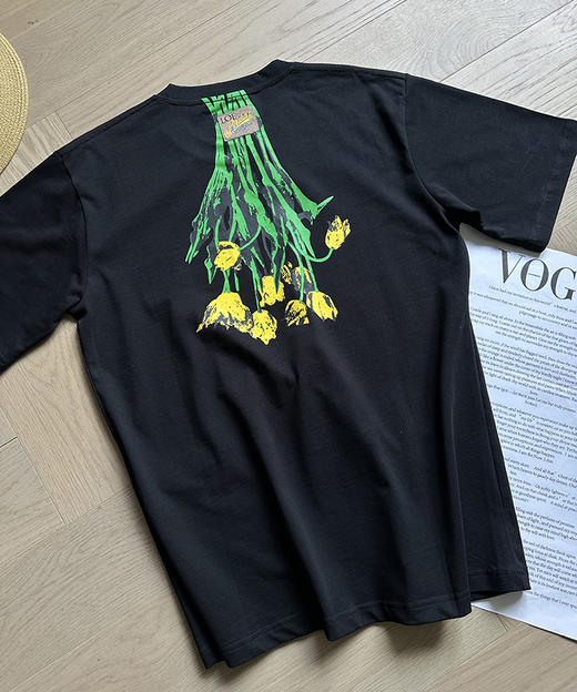 现货 THS-限时 loe家 情侣款 极简美学 暗夜花语 柔软棉质T恤 QH460 商品图8