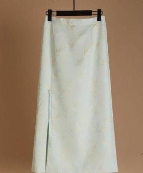 竹溪清浅.侧开叉半裙