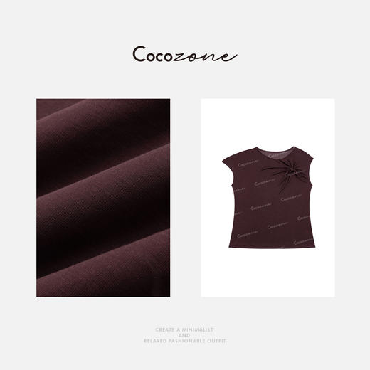 COCO ZONE 刘一一  【100天丝】圆领无袖简约针织背心CD1A0890 商品图2