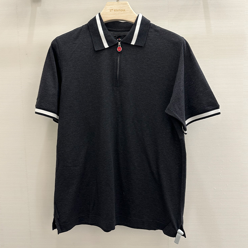 KITON 男士短袖polo衫 深灰 UMK1172A0005001