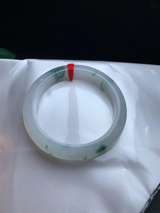 620043，57.5冰飘花手镯，清新白底，飘蓝花，干净清新 商品图4