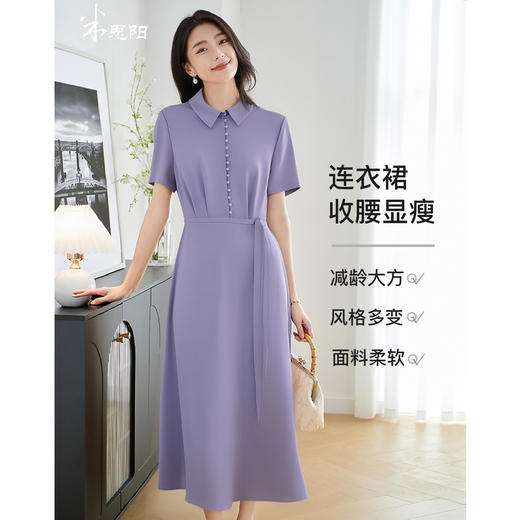 剩S/M/L 醋酸连衣裙 米思阳2025夏季新款优雅知性设计感显瘦衬衫式裙子1898 商品图0