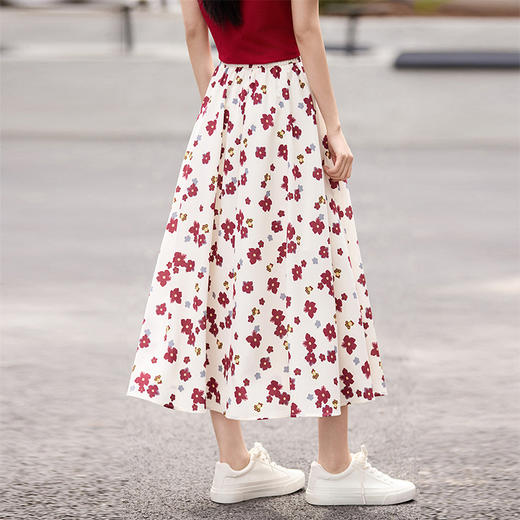 【专属特价】【小红花】熙世界碎花a字半身裙女夏季高级感优雅气质中长款伞裙 商品图3