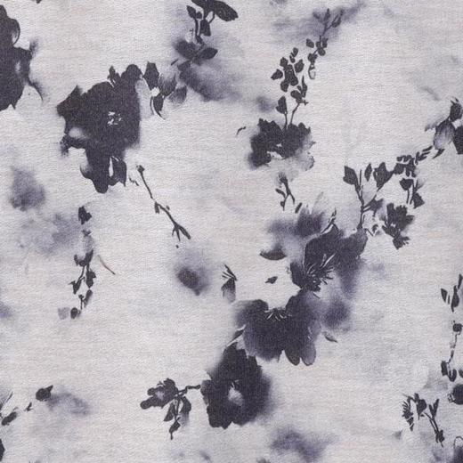 T3609夏季高级感新款男士水墨花卉图案短袖T恤国风百搭简约圆领上衣 商品图3