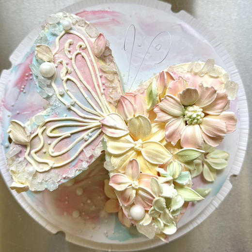 LITTLE WITCH定制版蝴蝶蛋糕 颜色可调整 6英寸 商品图0