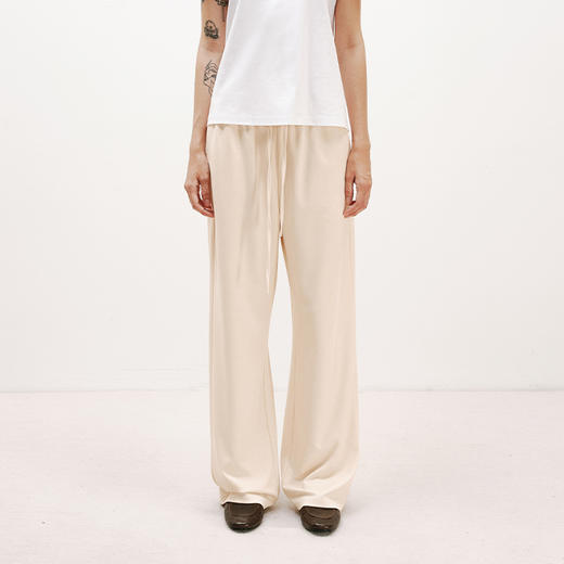 NUTH夏季轻薄抽绳宽松直筒长裤松紧腰休闲裤女 商品图5