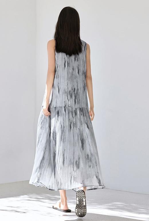 夏日清凉背心天丝水墨晕染连衣裙 商品图6