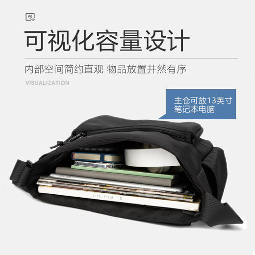 维多利亚旅行者潮流运动休闲单肩包斜挎包单肩包邮差包5066 商品图2