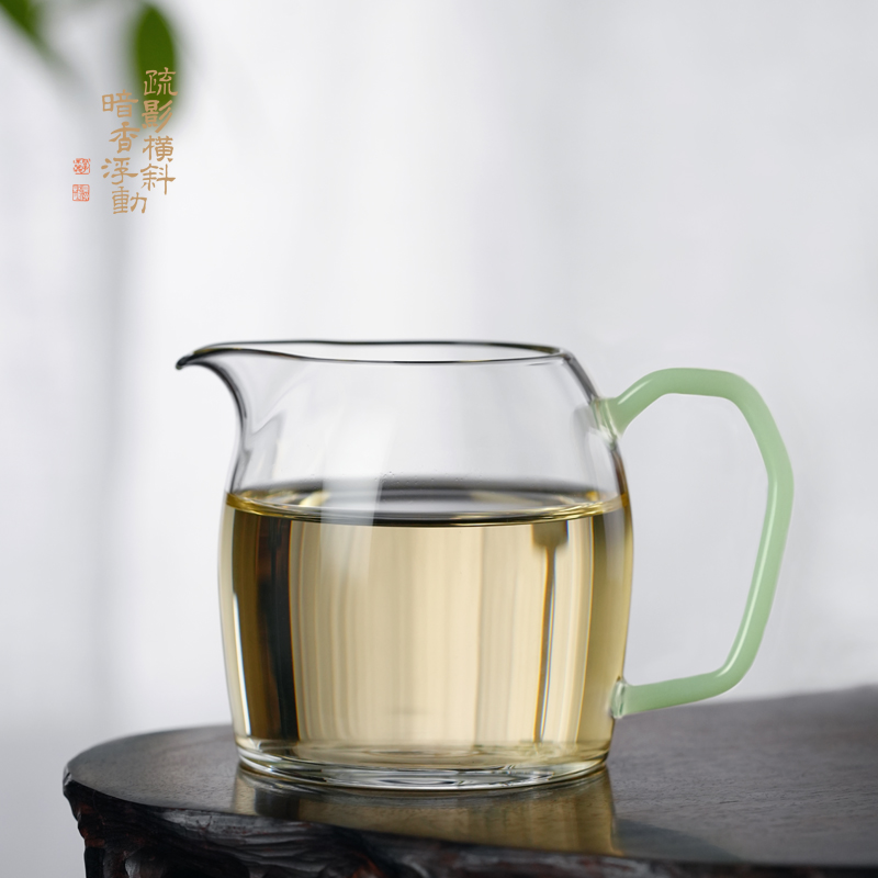 暗香疏影/秦权匀杯/高硼硅耐热玻璃家用公道杯茶海分茶器匀杯
