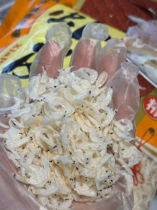 宁波熟干淡虾皮 250克，冷冻保存，宁波人叫糯米虾皮，不损嘴皮，软软糯。 商品图0