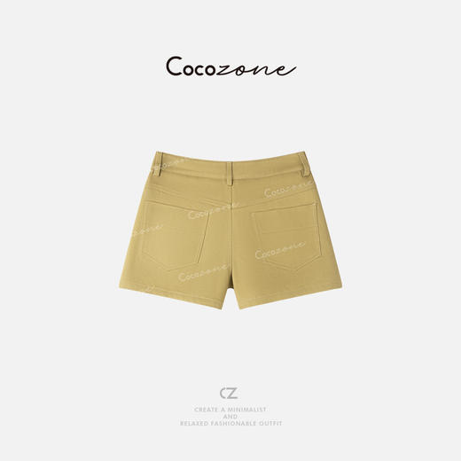 COCO ZONE 刘一一 【100棉】卡其色简约时尚休闲短裤CD1A0513 商品图1