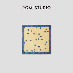 ROMI STUDIO 美式复古感全棉印花拼色撞色小方巾 RWCRP33543【发货时间25天】