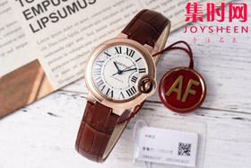 CR卡地亚蓝气球系列 中号33mm 玫金壳 罗马面 女士腕表