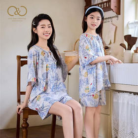 意大利C&C 亲子款棉绸印花家居服套装 睡衣 小童/中大童/成人 多款可选