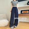 美式速干运动裤，复古百搭阔腿裤，夏季新款，高腰垂感，宽松显瘦，休闲运动裤 商品缩略图1