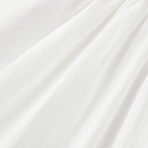 ROMI STUDIO 亚麻棉混纺白色平纹梭织花边下摆半身短裙RWCRXY2906 商品图3