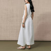 【林栖设计小店】【手工钩花】亚麻混纺连衣裙优雅绣花2025夏季新品长裙女F1952496 商品缩略图7