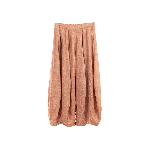 绽放女装317朵/【甜茶系列·普洱】高支苎麻炒色松紧腰灯笼休闲裤 商品图4