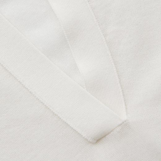 ROMI STUDIO 三醋酸棉混纺杏色宽松polo领长袖针织衫 RWCRST3063 商品图3