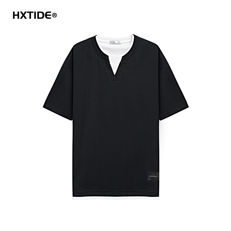 【新品上新】HX 夏季V叉圆领短袖T恤微宽松版型S102522274101