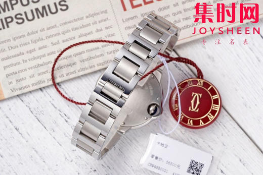 CR卡地亚蓝气球系列 中号33mm 冰蓝面 女士腕表 商品图8