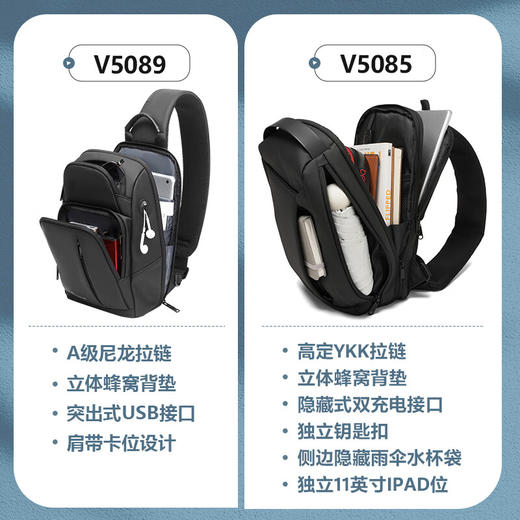 维多利亚旅行者潮流骑行斜挎包胸包5085 商品图1
