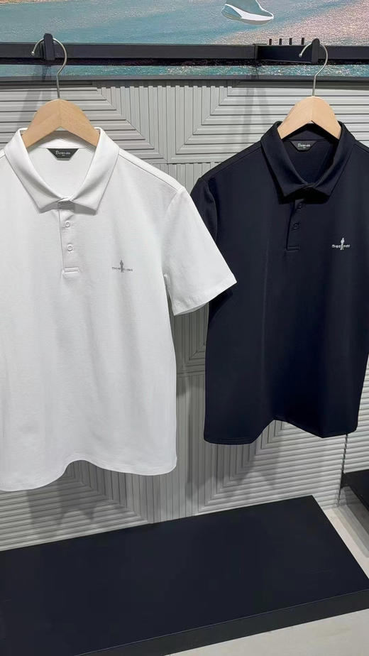 正品比音勒芬25夏季新款轻商务翻领polo衫

科技的面料，专业的加持，透气抗皱，

立体裁剪，修饰身形，商务运动自如切换，

黑，白两色，尺码m-3xl

原价2000➕ 商品图6