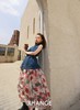 时髦洋气复古蔷薇印花伞裙高腰显瘦小A字半身裙 商品缩略图6