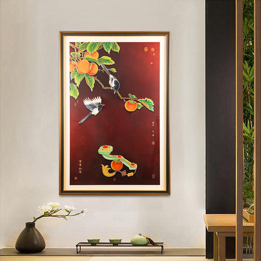 喜事临门 铜雕艺术画 商品图1