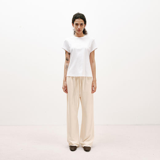 NUTH夏季轻薄抽绳宽松直筒长裤松紧腰休闲裤女 商品图3