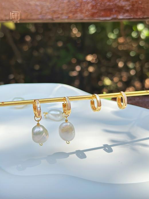 巴洛克珍珠贝母耳圈设计多用耳饰 商品图6