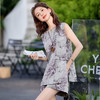 新中式国风套装，复古印花无袖上衣短裤两件套潮HR-YF2591A 商品缩略图4