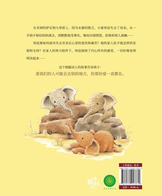 成长系列：穿越夕阳小象埃昆与妈妈的告别之旅离别悲伤接纳成长生命教育绘本关于离别关于爱 商品图4