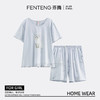 芬腾夏季女睡衣纯棉短袖短裤套装薄款凉感休闲女款夏天大码家居服 商品缩略图0